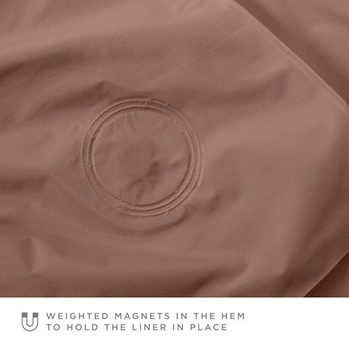 Bath Bliss 2 Pack PVC Heavy Weight Shower Curtain Liner | 4G | 70" x 72" | Rust Resistant Copper Grommets | Magnetic Hem | White - color: Brown