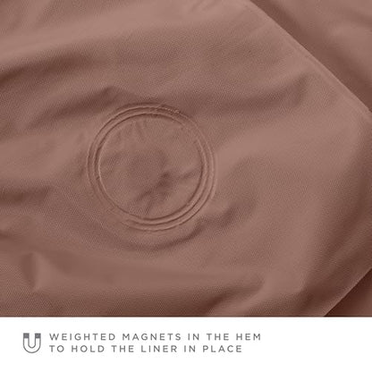 Bath Bliss 2 Pack PVC Heavy Weight Shower Curtain Liner | 4G | 70" x 72" | Rust Resistant Copper Grommets | Magnetic Hem | White - color: Brown