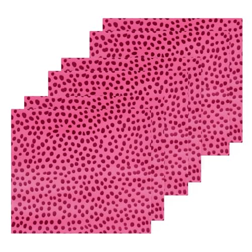 Kigai Pink Leopard Print Washcloths, Soft and Absorbent Cotton Towel, 2 Pack 12 X 12 Inches Premium Quick Dry Face Towel