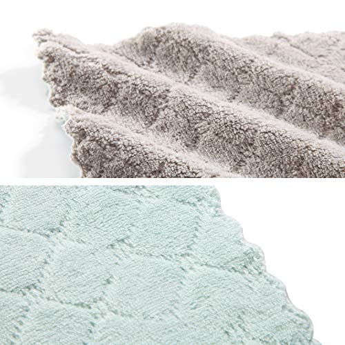 Hypermotion Microfiber Cleaning Cloth, Kitchen Towels, Double-Sided Microfiber Towel Lint Free Highly Absorbent Multi-Purpose Dust and Dirty Cleaning Supplies for Kitchen Car Cleaning. Pack of 12 - color: Green