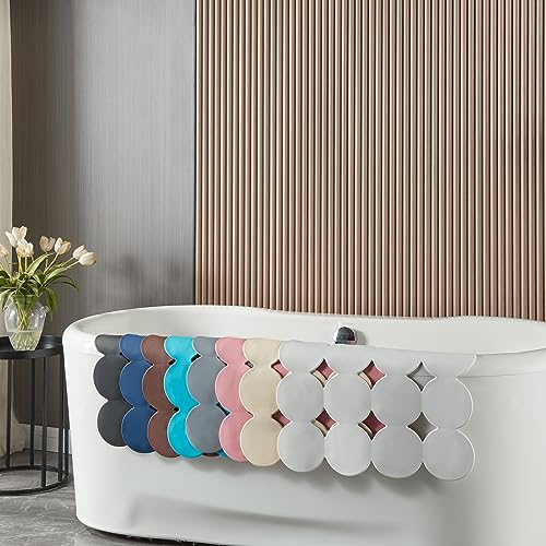 Webos Square Shower Mat Nonslip - Rubber Bathtub Mat with Suction Cups for Inside Shower Bathroom Floor (Black, 21X21) - color: Black