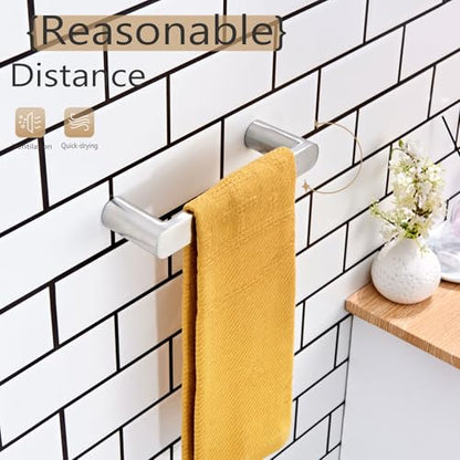 KOKOSIRI Towel Ring Brushed Nickel Hand Towel Bar for Bathroom Wall Mount 9-Inch Towels Rack Bathroom Organization Hardware Stainless Steel, B4010BR-L9 - color: Brushed Nickel