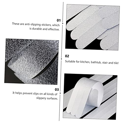 Zerodeko Anti-Slip Bathroom Tape Waterproof Non-Slip Strips 42Pcs Self-Adhesive Anti-Skidding Stickers for Bathtubs and Showers