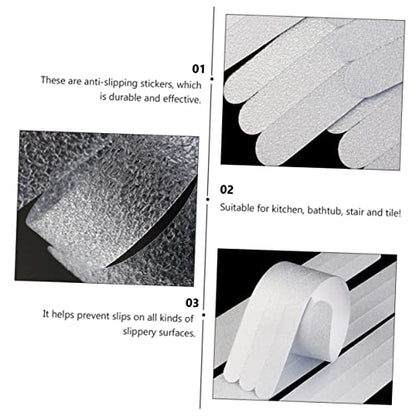 Zerodeko Anti-Slip Bathroom Tape Waterproof Non-Slip Strips 42Pcs Self-Adhesive Anti-Skidding Stickers for Bathtubs and Showers