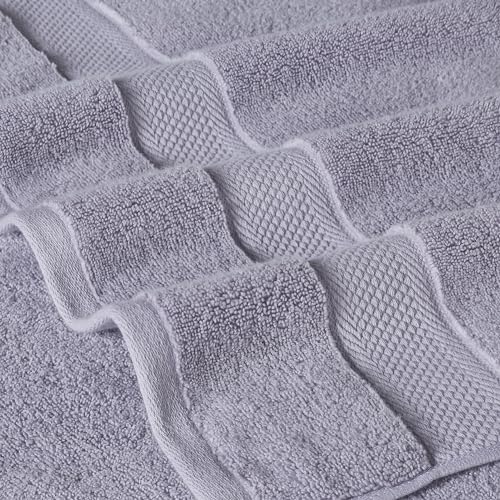 Modern Threads Luxury 6-Piece Quick-Dry Towel Set – Plush & Ultra-Absorbent for Spa-Like Experience, Lilac - color: Lilac