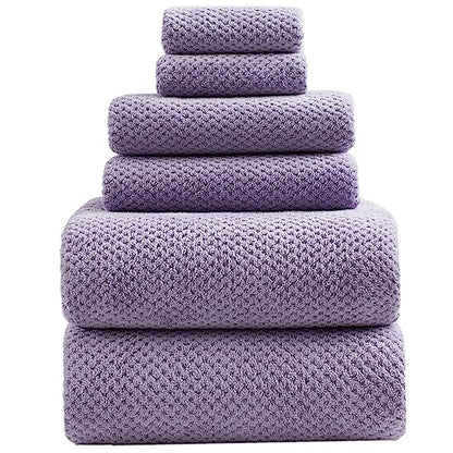 Oversized Bath Towels Extra Large 40x80 Inches Bath Sheets for Adults Super Soft Quick Dry Highly Absobent Microfiber Shower Towels (Lavender,6 Piece)… - color: Lavender 6 Piece, size: 6 Piece