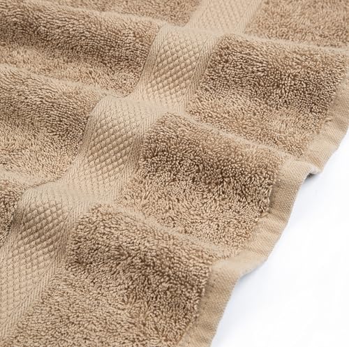 Pleasant Home Bath Towels Set of 6 (24” x 50”) 100% Cotton, Neutral Mix | 515 GSM | Lightweight, Soft & Highly Absorbent Luxury Towels for Bathroom | for Gym, Pool & Spa - color: Neutral