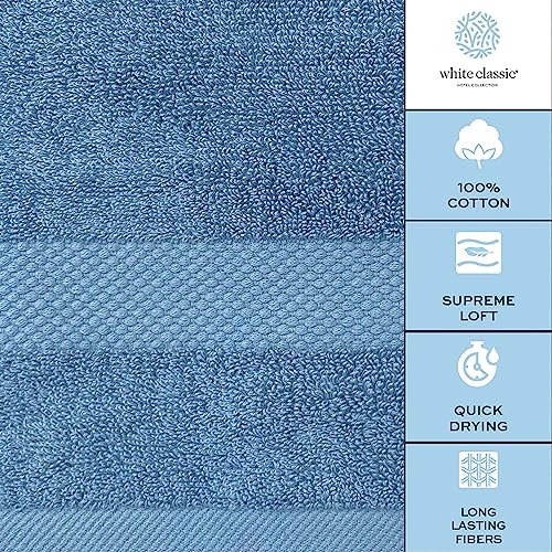 White Classic Luxury Soft Bath Sheet Towels - 650 GSM Cotton Luxury Bath Towels Extra Large 35x70 | Highly Absorbent and Quick Dry | Hotel Quality Extra Large Bath Towels Oversized, Light Blue, 2 Pack - color: 14: Light Blue
