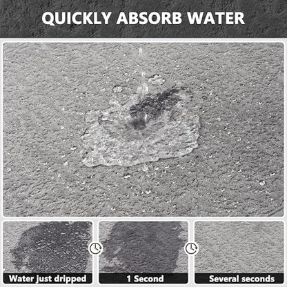Grey Bathroom Rugs Non Slip Washable Quick Dry Ultra Thin Bath Mat | Bathroom Rugs Fit Under Door Low Profile Bath Mat, 17" × 32" - color: Grey, size: Medium(17"x 32")