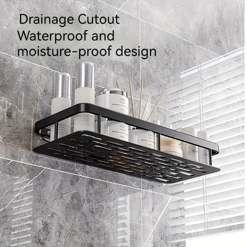 1pc Large Capacity Wall-Mounted Storage Rackwithout Drilling, Suitable for Bathroom and Kitchen, SaveSpace, Easy to Install Storage Rack, Storage of ToiletArticles, Cosmetics, and Miscellaneous ltems