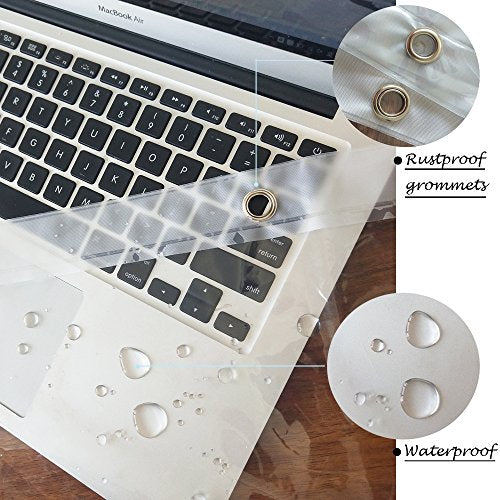 EurCross Clear Shower Curtain Liner 60 x 72, PVC-Free Waterproof PEVA Small Bathroom Shower Curtain Liner with 5 Magnets,10 Metal Holes - color: Clear, size: 60"W x 72"L (Pack of 1)