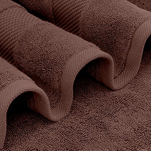 White Classic Luxury Soft Brown Bath Sheet Towels - 650 GSM Cotton Luxury Bath Towels Extra Large 35x70 / Highly Absorbent and Quick Dry/Hotel Collection Extra Large Bath Towels Oversized, 2 Pack - color: 20: Brown