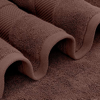 White Classic Luxury Soft Brown Bath Sheet Towels - 650 GSM Cotton Luxury Bath Towels Extra Large 35x70 / Highly Absorbent and Quick Dry/Hotel Collection Extra Large Bath Towels Oversized, 2 Pack - color: 20: Brown
