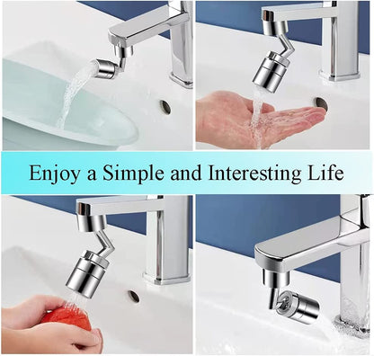 720 Degree Swivel Kitchen Sink Faucet Aerator, Dual Function Filter Faucet Head, 720 Rotating Faucet Extender for Bathroom, Flexible Faucet Sprayer Attachment