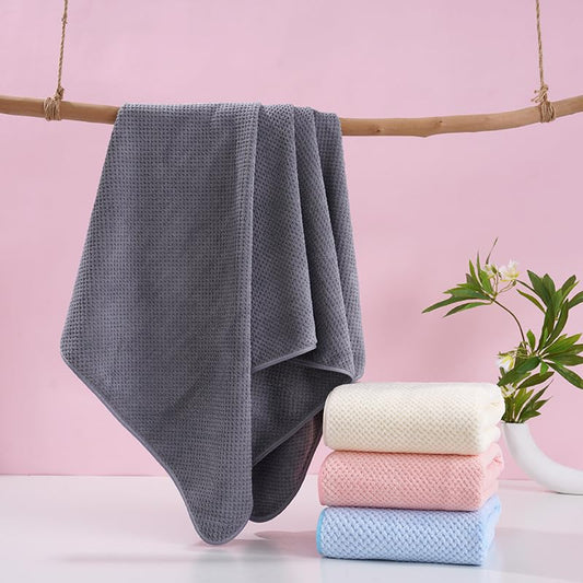 Premium Bath Towel - Quick Drying, 28X56 Inches Microfiber Coral Velvet Highly Absorbent Towels - Multipurpose Use as Bath Fitness, Bathroom, Shower, Sports, Yoga Towel（Dark Grey） - color: Dark Gray