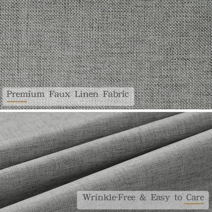 Furlinic Grey Scalloped Shower Curtain No Hook 84 Inch Long Fabric Modern | Linen Waterproof Farmhouse Bathroom Curtains 72x84 Luxury Weighted Tall Neutral Hotel Cute Heavy Duty Chic Washable Cloth Spa - color: Pebble Gray, size: 72"W x 84"L (Pack of 1)
