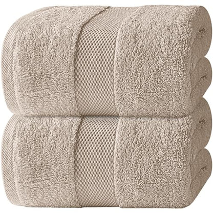 White Classic Luxury Soft Bath Sheet Towels - 650 GSM Cotton Luxury Bath Towels Extra Large 35x70 | Highly Absorbent and Quick Dry | Hotel Collection Extra Large Bath Towels Oversized, Taupe, 2 Pack - color: 10: Taupe