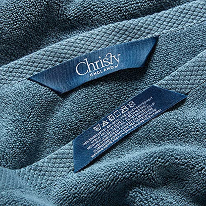 Christy Luxe 6 Piece Towel Set | Denim Blue | Luxe Heavyweight 100% Turkish Cotton | Ultra Soft | Super Absorbent | 730GSM | 2 Bath Towels 2 Hand Towel 2 Face Cloths - color: Denim, size: 2 Bath, 2 Hand and 2 Face Towels
