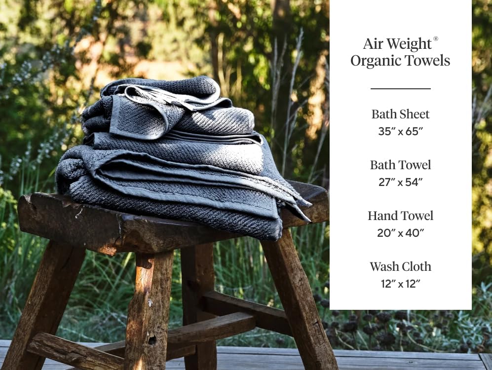 Coyuchi Air Weight Wash Cloth, 100% Organic Cotton Washcloth, 12"x12", Shadow - color: Shadow, size: Wash Cloth - 12" x 12"