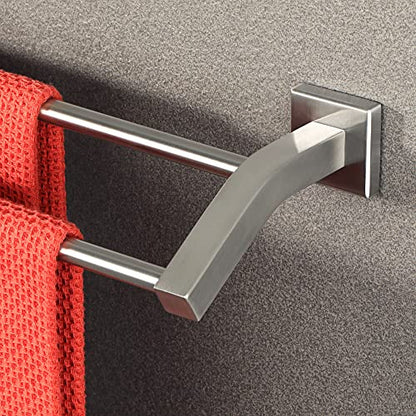 Alise Double Towel Bar, 16" Double Towel Racks for Bathroom, Brushed Nickel | Quick Drying Bathroom Towel Holder, SUS304 Stainless Steel Towel Hanger Wall Mounted, Useable Length 14.9" - color: Brushed Nickel, size: 16-Inch (2-Bars)