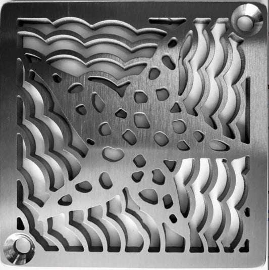 Starfish Designer Drains, Square Shower Drain Replacement for Kerdi Schluter Size (Brushed Stainless Steel) - color: Brushed Stainless Steel