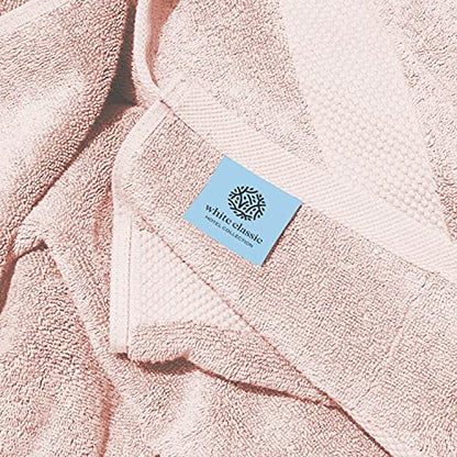 White Classic Luxury Bath Towels Set of 4 Large - 700 GSM Cotton Ultra Soft Bath Towels 27x54 | Highly Absorbent and Quick Dry | Hotel Towels for Bathroom Luxury, Plush Shower Towels, Pink - color: 17: Pink