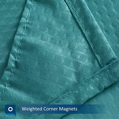 Barossa Design Soft Microfiber Fabric Shower Liner or Curtain, Hotel Quality, Machine Washable, Water Repellent, Turquoise, 70 x 72 inches - color: Turquoise, size: 70"W x 72"L (Pack of 1)