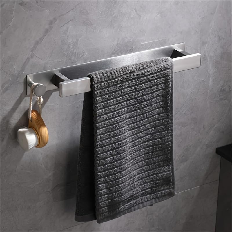 Stainless Steel Towel Rod Self Adhesive No Drill Towel Bar SUS304 Brushed Nickel Bathroom Towel Holder Expandable Towel Racks Gold - color: Gold