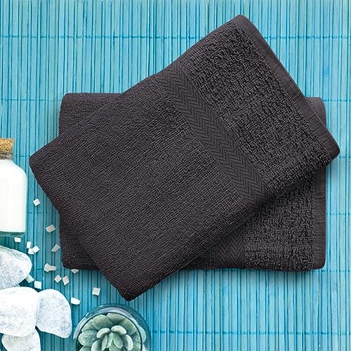 Towel and Linen Mart 100% Cotton Grey 6 Pack Medium Bath Towel Set, Quick Dry, Super Absorbent, Light Weight, Soft Feel, Premium Towels for Hotel, Spa and Bathroom (24 X 48 6 Pack, Grey) - color: Grey
