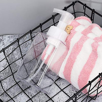 Foaming Soap Dispenser, 15oz Plastic Refillable Pump Bottle, 2 Pack, Clear | Hand Dispenser for Liquid Soap, Shampoo & Body Wash – Saves Soap with Rich Foam, Reusable, Easy to Refill, BPA-Free - color: Clear, size: 15 oz (2 Pack)