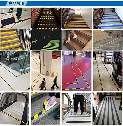 Printed Watch Your Step Black Yellow Anti Slip Tape 1.97 Inch x 16.4 Foot Anti-Slip Tape, Floor Tape,Stairs Tape,Safety Tape Roll