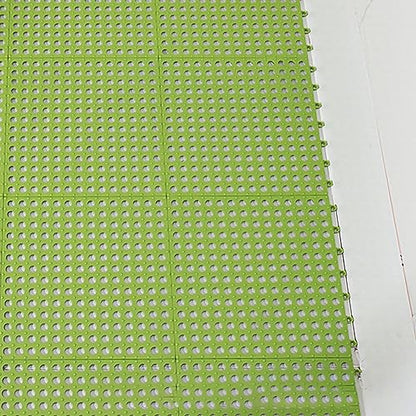 Tyenaza 10Pcs Bath Tub Shower Mat, Suction Cup Floor Mats Anti Slip Plastic Mosaic Bath Mat Tub Bathroom Mats for Kitchen Bathroom (Green) - color: Green