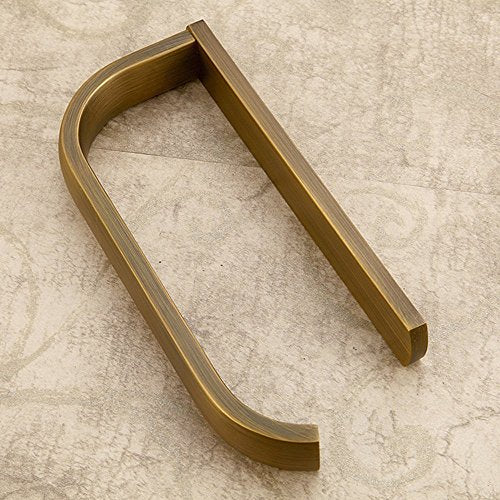 Leyden Antique Brass Toilet Paper Holder, Brass Toilet Roll Holder Bathroom Wall Mount Tissue Roll Dispenser