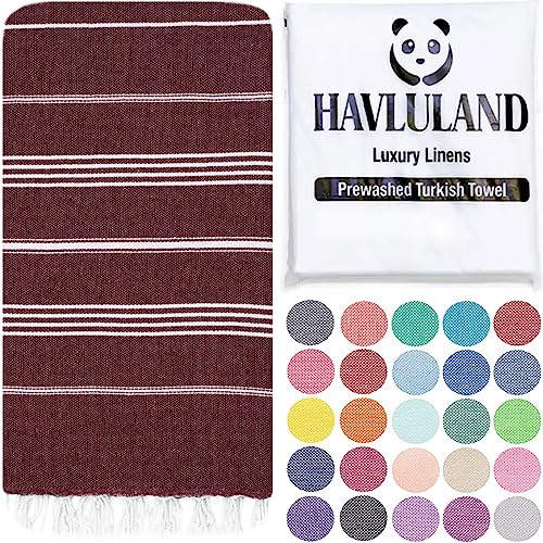 Turkish Beach Towel, Oversized 40" x 72", 100% Cotton - Burgundy | Quick Dry, Sand Resistant, Reversible, Machine Washable, Lightweight Peshtemal Towel for Beach, Pool, Travel & Spa - color: Burgundy
