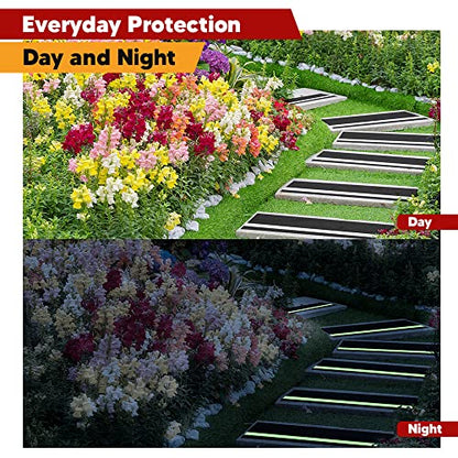 Outdoor Non-Slip Stair Treads With Glow Stripe, High-Traction Grip Tape | 10 Pack, 6 x 24 Inches, Outdoor Use, Grit Non-Skid Surface, Abrasive Adhesive, High-Friction Design, Weather Resistant - size: Glow in Dark, style: 10 Pack