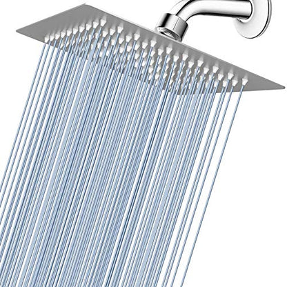 Voolan Rain Shower head, High Pressure Shower Head Made of 304 Stainless Steel, Relaxed Shower Experience Even at Low Water Flow and Pressure (8" Brushed Nickel) - color: Brushed Nickel, size: 8 Inch