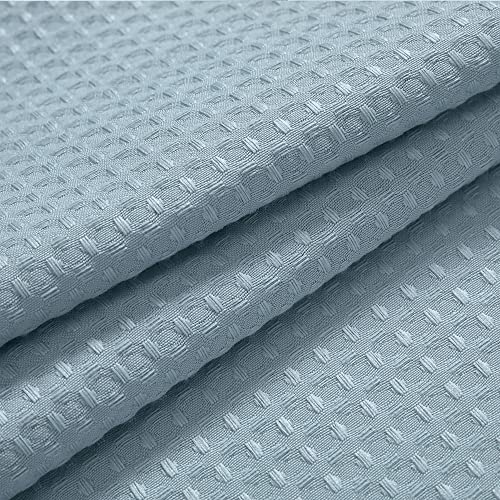 River Dream Heavyweight Waffle No Hook Shower Curtain with Liner,Blue,54x80 | Dotted Waffle,Snap-in Liner,Heavy Duty,Quick Dry,Mesh Top Window,With Bottom Magnets,Hotel-Grade,Washable,Stall Long Size - color: Blue, size: 54"W x 80"L (Pack of 1)