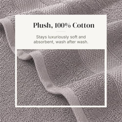 Modern Threads 6 Piece Cotton Bath Towel Set – Ultra Soft 600 GSM Towels – Bathroom Set with Hand Towels and Washcloths – Waffle (Classic Taupe) - color: Classic Taupe, style: Waffle