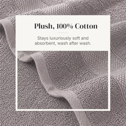 Modern Threads 6 Piece Cotton Bath Towel Set – Ultra Soft 600 GSM Towels – Bathroom Set with Hand Towels and Washcloths – Waffle (Classic Taupe) - color: Classic Taupe, style: Waffle