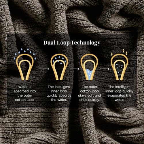 Luxury Performance 4-Piece Hand Towel Set | Patented Quick-Dry Tech | Ultra Soft | 16" W x 30" L | Cobblestone - color: Cobblestone, size: 4 Hand Towels