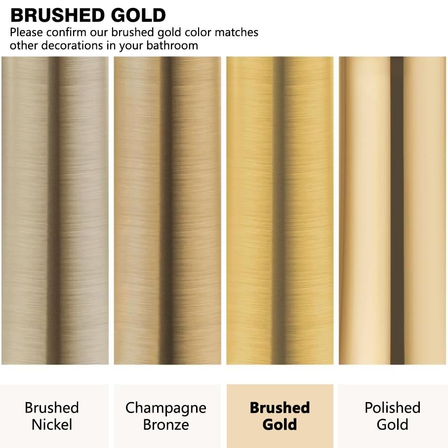 Gabrylly Shower System Gold, Wall Mounted Shower Faucet Set for Bathroom with High Pressure 10" Rain Shower head and 3-Setting Handheld Shower Head Set, 2 Way Shower Valve Kit, Brushed Gold - color: brushed gold 02