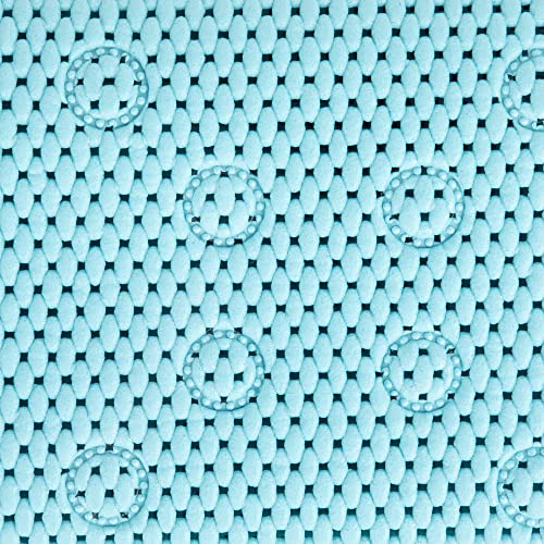 Duck Brand Softex Bath Mat for Tubs, Machine Washable, 17 x 36 Inches, Blue, Skid Resistant (393478)