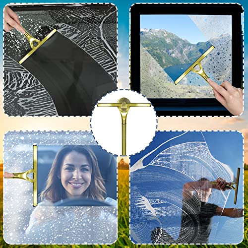 Stainless Steel Shower Squeegees All-Purpose Mirror/Window/Glass Wiper Scraper Golden Shower Squeegee