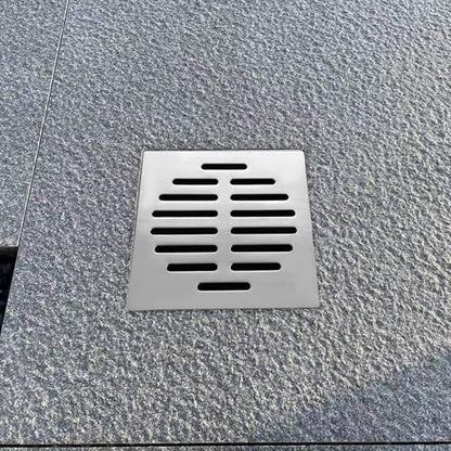2PCS Square Shower Drain Cover, 5Inch Stainless Steel Bathroom Hair Catcher for Shower, Flat Floor Drain Cover for Bathroom, Kitchen