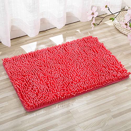 Bathroom Rugs 2024 New 27" X 18" Microfiber Non-Slip Absorbent Shaggy Extra Soft Thick Washable Bath Mats Plush Machine Wash Dry Quick Dry Bath Rug for Bathroom Floor Tub Shower Kitchen - color: Blue