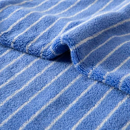 Blue Striped Hand Towels, Bathroom Hand Towel Set of 6, 13" By 29" - 100% Cotton | Quick Dry | Absorbent | Light Weight, Soft Face Towel for Showering & Guest, Luxury Towel Gift - color: Blue