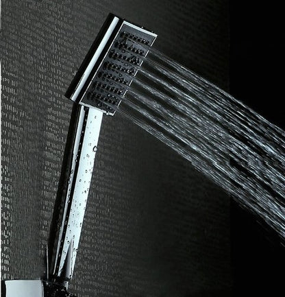 Luxury 10" Water Power LED Shower Head Rainfall Thermostatic 6 Massage Jets Spray Body Shower Set Faucet, Chrome Ys 7008
