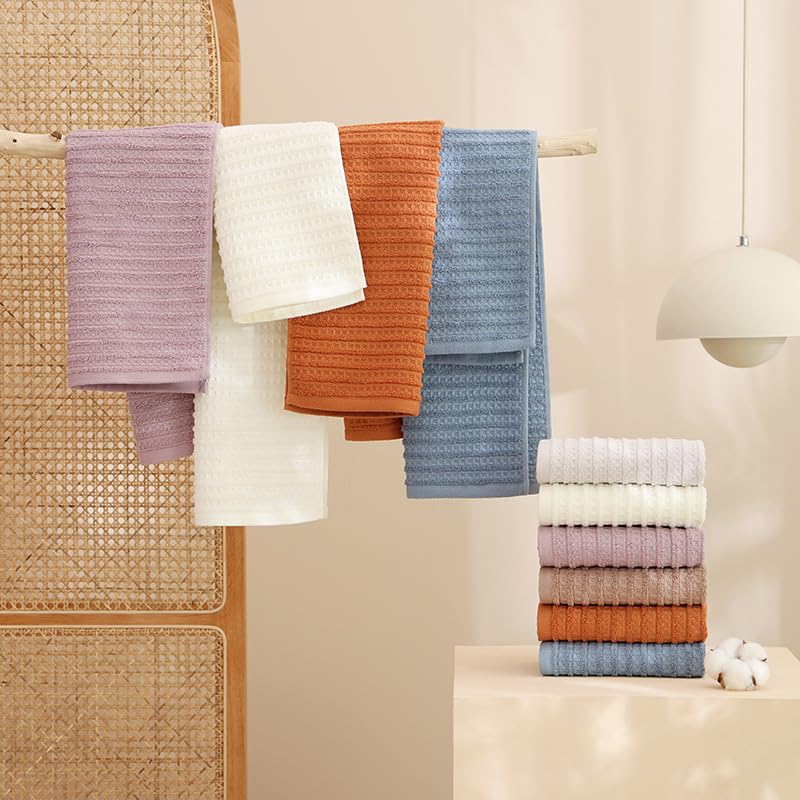 1 PCS Bath Towels, Waffle Bath Towels for Daily Bathing, Spa Relaxation and Home Bathroom, 27.56 * 55.12inch/70 * 140cm, Light Khaki