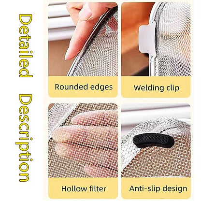 Kitchen Triangle Sink Strainer, Corner Sink Strainer, Multifunction Sink Drain Strainer Basket, Stainless Steel Food Catcher Strainer for Kitchen Waste, Vegetable, Fruits (Silver) (CF-001)