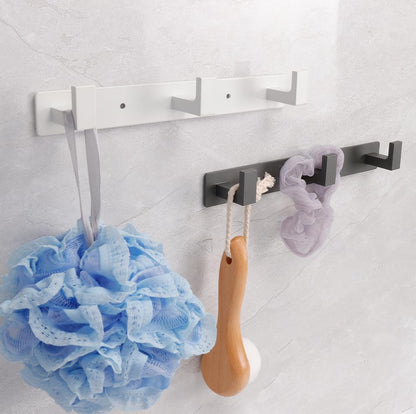 Coat Rack, Heavy Duty Stainless Steel 3 Tri Coat Hook Hanger, Wall Mounted Wall Hooks, Rustic Clothes Hook/Key Hook Rail for Bathroom Kitchen Entryway(2 Pack, 3 Hook White) - color: White, size: 3 Hook-2 Pcs